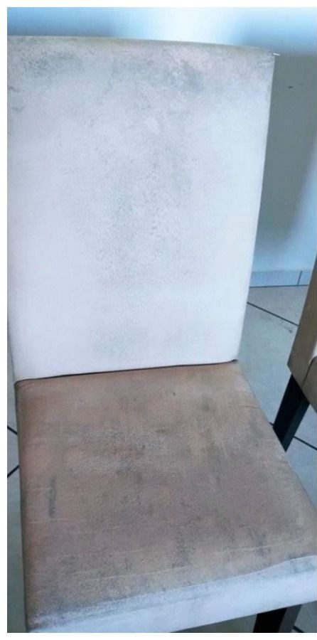 Cadeira antes da lavagem a seco LigLav